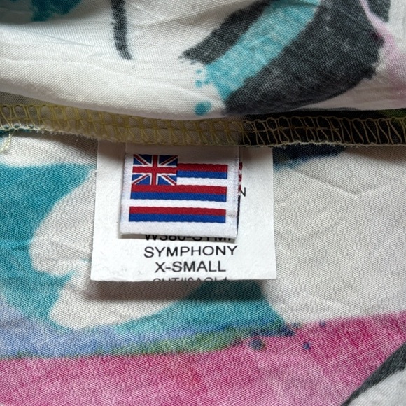 Jams World VTG Symphony Mini Dress Multicolor Abstract Floral Vibrant Tropical - Picture 9 of 13